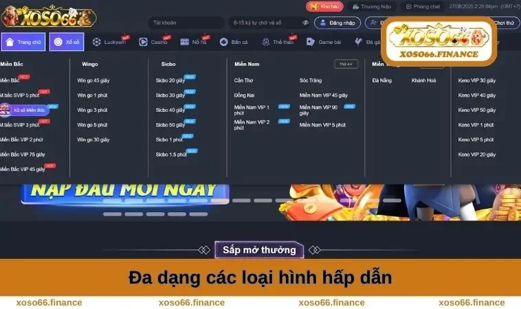 Giới Thiệu XOSO66 1 Đa dạng các loại hình hấp dẫn