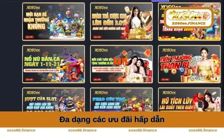 Khuyến Mãi XOSO66 1 Đa dạng các ưu đãi hấp dẫn