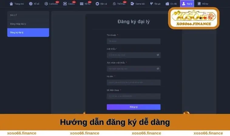 Đại Lý XOSO66 2 Hướng dẫn đăng ký dễ dàng